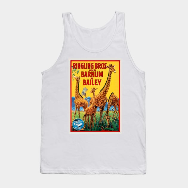 Ringling Bros and Barnum and Bailey USA Vintage Poster Tank Top by vintagetreasure